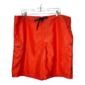 Salt Life Mens Orange SLX-QD Quick Dry Graphic Board Shorts Size 42 MTF004